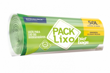 PACK LIXO BIOBAGS 050 LITROS VERDE 63X80 FD 10X30 UN