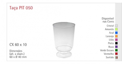 PLASTILANIA - TACA PIT-050 PRETO - CX.60X10UN