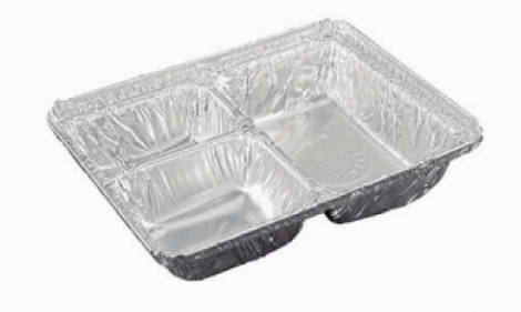 WYDA - BANDEJA ALUMINIO D4 1170 ML 3DIV (234X184X53) - CX.100UN