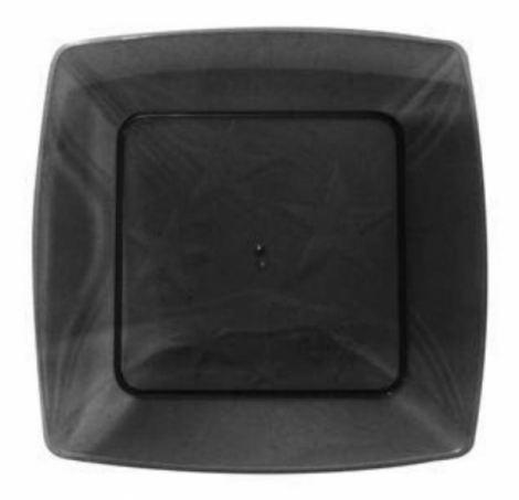 PLASTILANIA - PRATO GRANDE SQUARE PRETO - CX.30X10UN