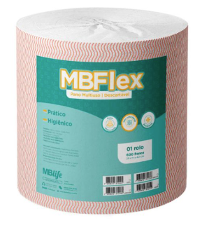 MEDIX - PANO MULTIUSO 28CM X 240MTS COM 600 PANOS LARANJA  - RL (8553)