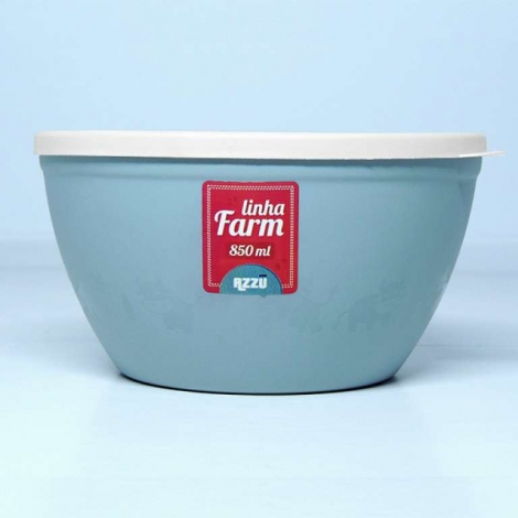 AZZU - BOWL COM TAMPA 850ML FARM COLOR - UN