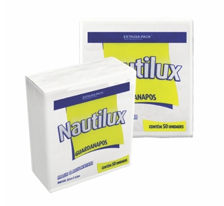 MP - GUARDANAPO NAUTILUX FOLHA SIMPLES 20 X 20 - PT.50UN