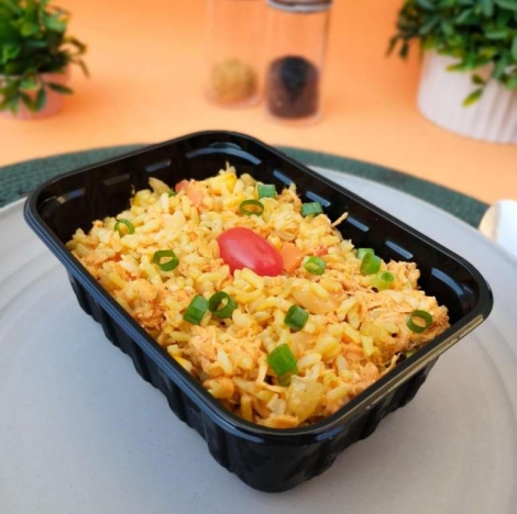 GOURMAX - KIT 350ML RETANGULAR PRETO P - CX.6X24UN