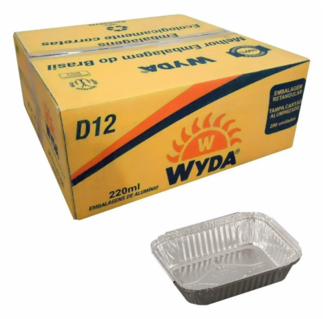 WYDA - BANDEJA ALUMINIO D12 220 ML (127X98X33) - CX.200UN
